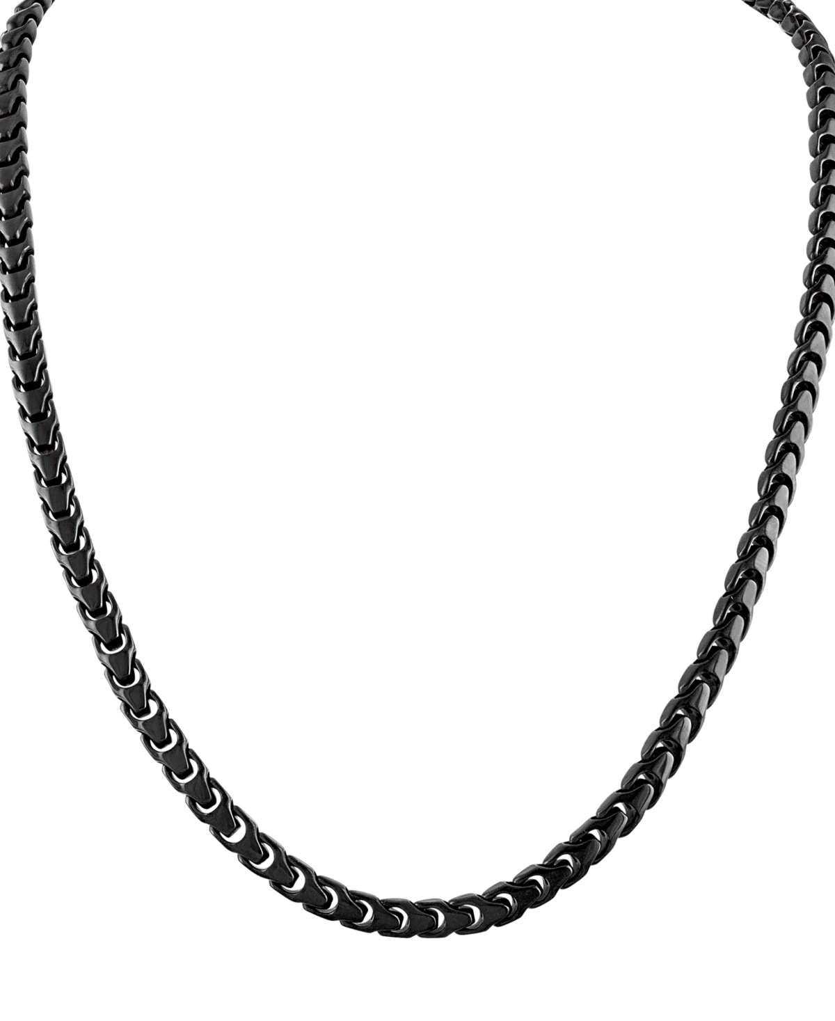 Shop Bulova Men's Link Chain 24" Necklace In Black-plated Stainless Steel In Na
