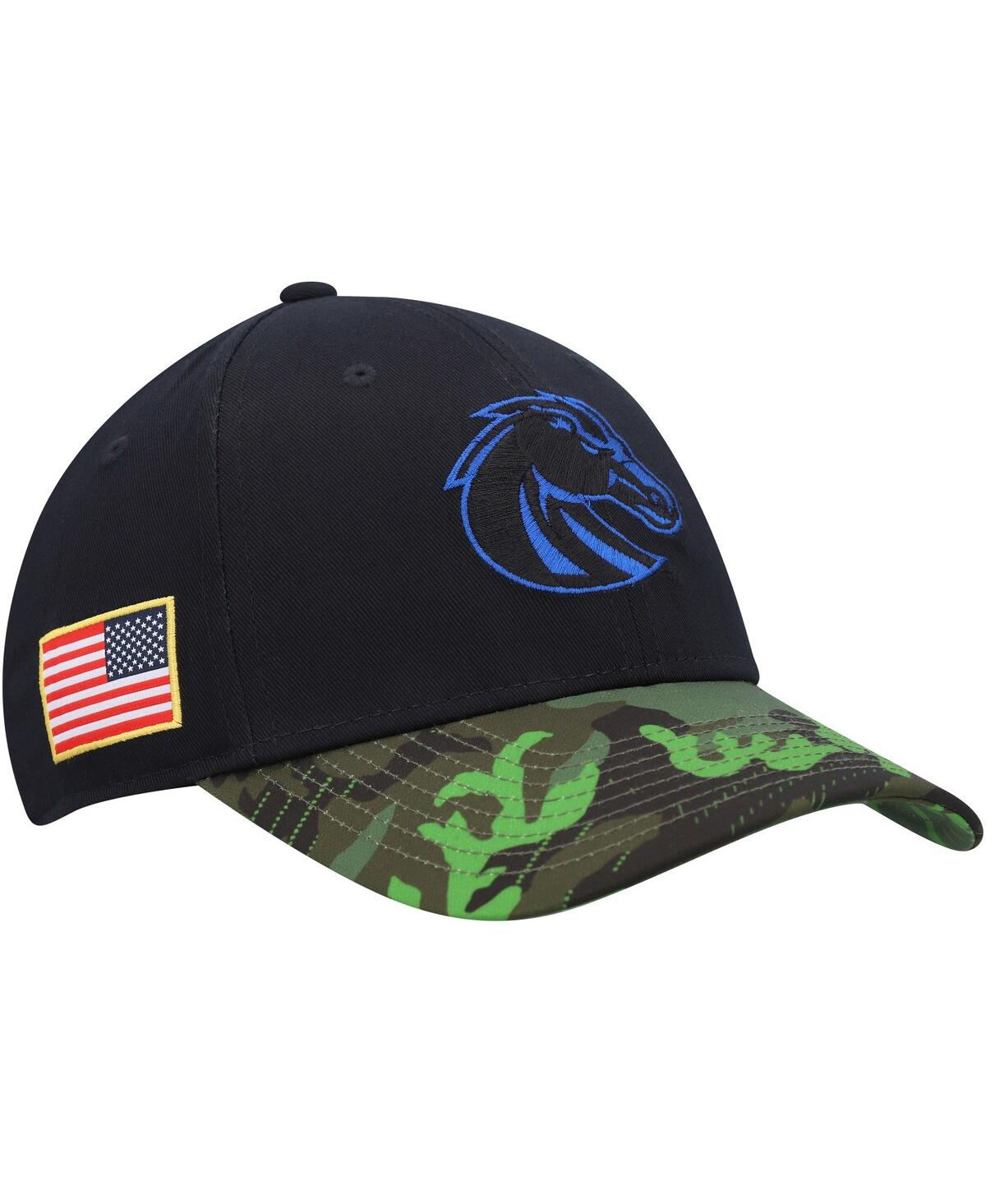 Nike Men's  Black, Camo Boise State Broncos Veterans Day 2tone Legacy91 Adjustable Hat In Black,camo