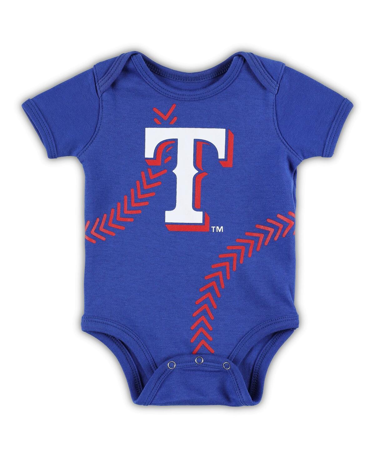 OUTERSTUFF NEWBORN AND INFANT BOYS AND GIRLS ROYAL TEXAS RANGERS RUNNING HOME BODYSUIT
