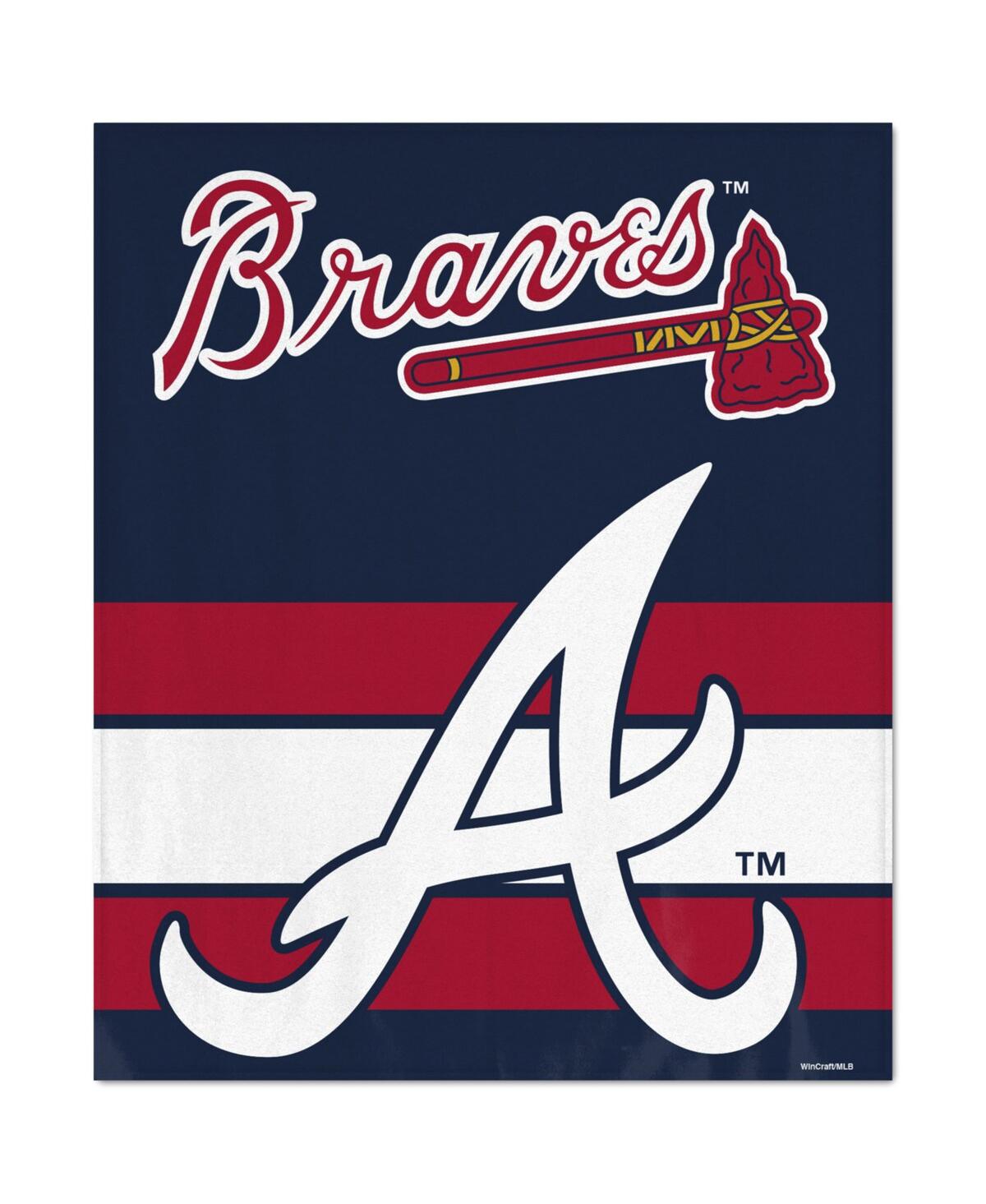 Wincraft Atlanta Braves Ultra Plush 50" X 60" Throw Blanket In Blue