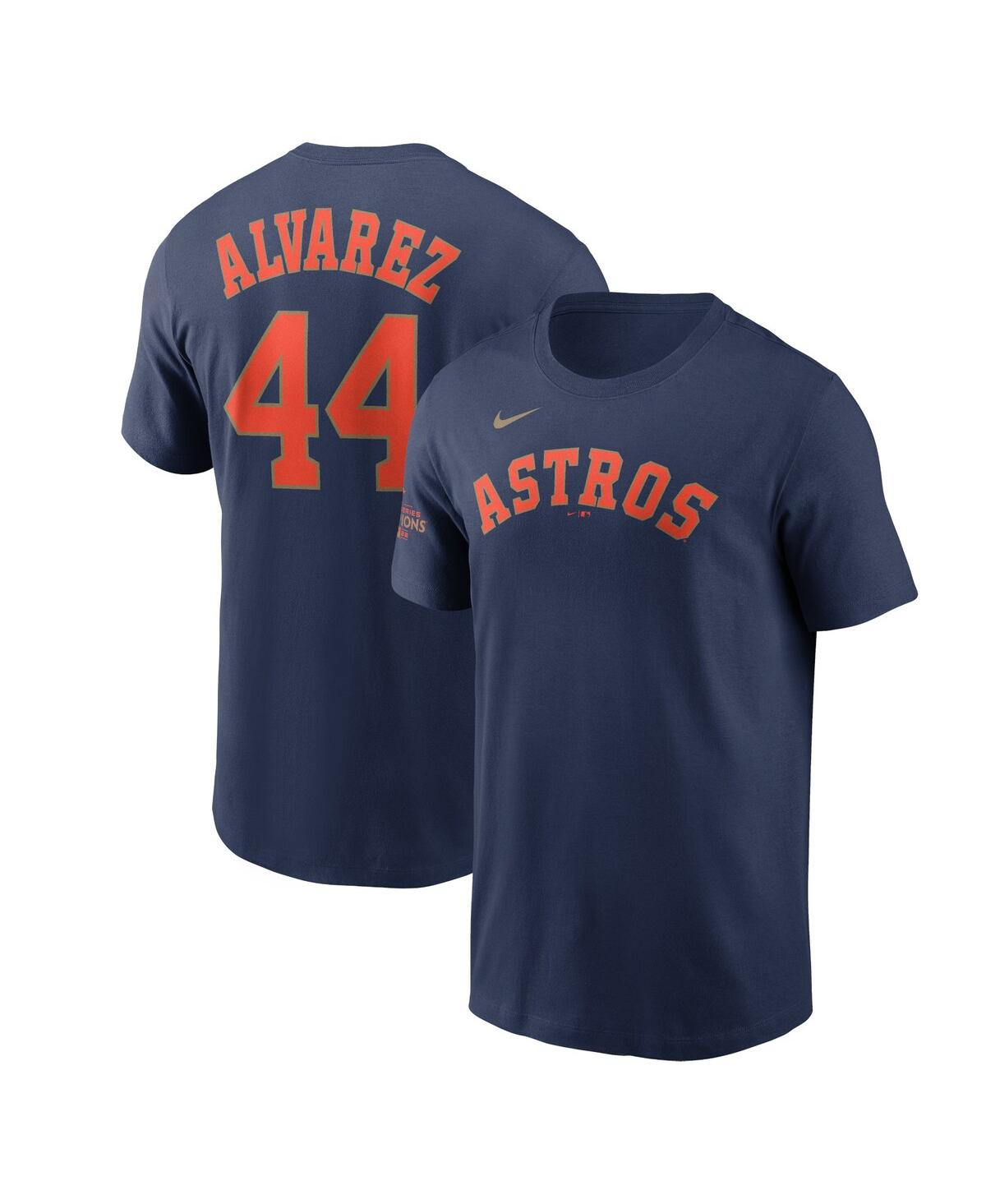 Men's Nike Yordan Alvarez Navy Houston Astros 2023 Gold Collection Name and Number T-Shirt