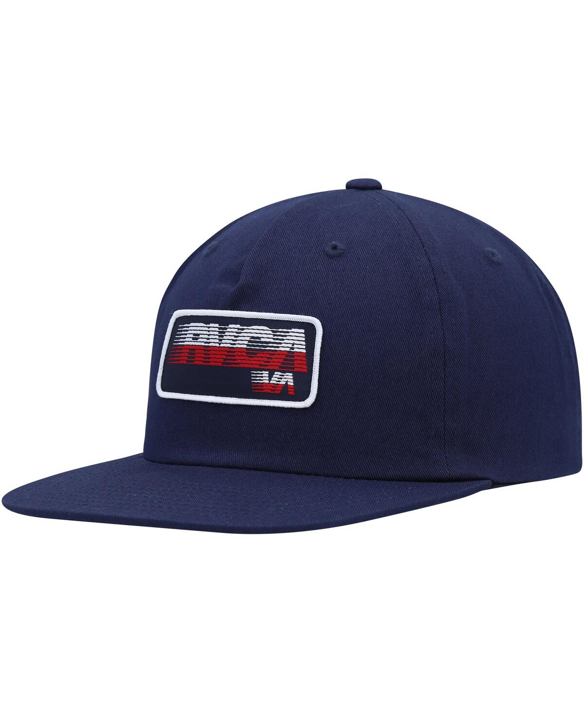Shop Rvca Men's  Navy Motion Snapback Hat
