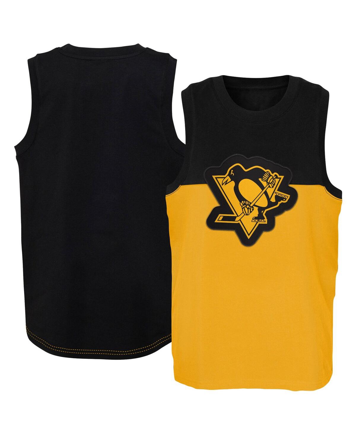 Big Boys and Girls Black Pittsburgh Penguins Revitalize Tank Top - Black