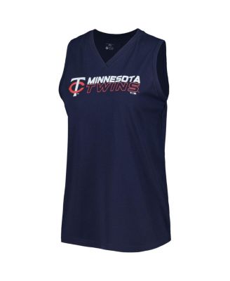 Women's Navy Minnesota Twins Paisley Chase V-Neck Tank Top