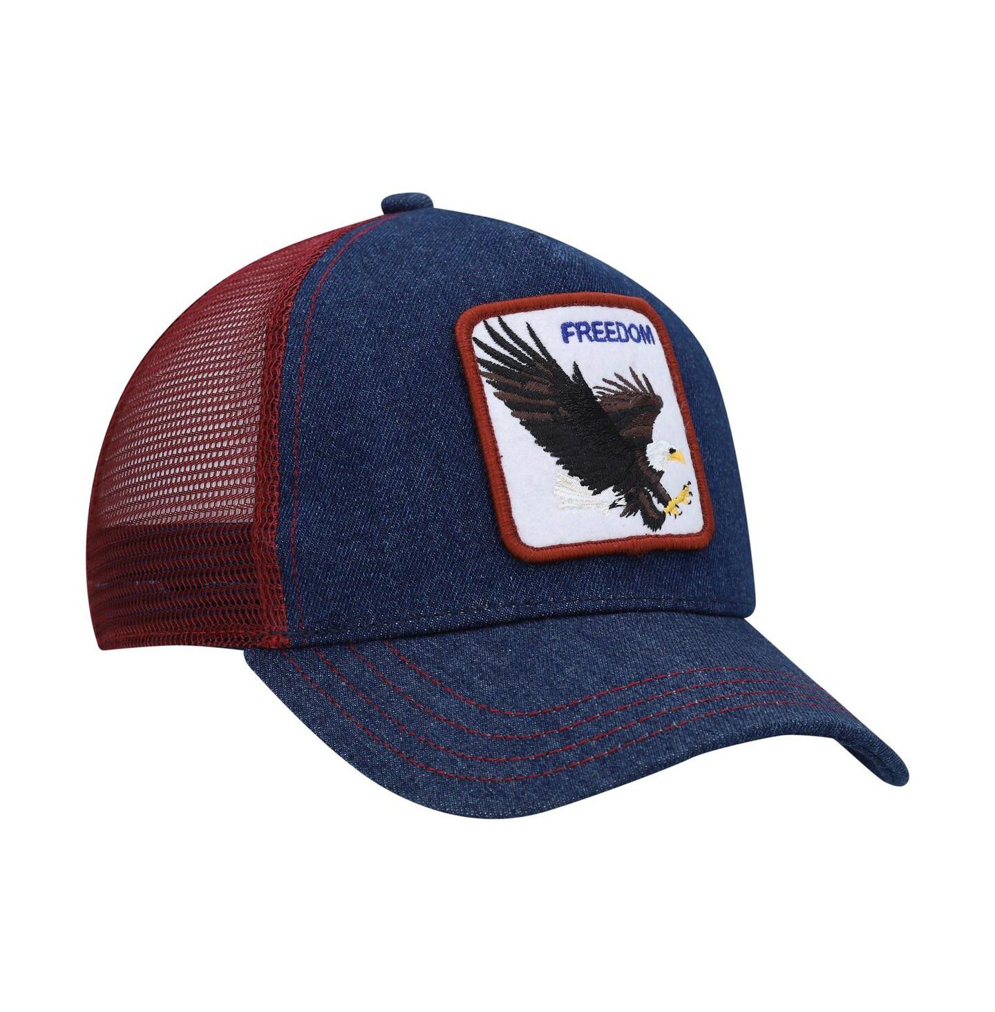 Мужская кепка Goorin Bros. Navy, Maroon The Freedom Eagle Trucker Adjustable Hat — фото 4