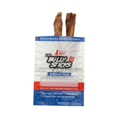 Natural Beef Bully Stick Dog Treats - 6" Jumbo (2-Pack)