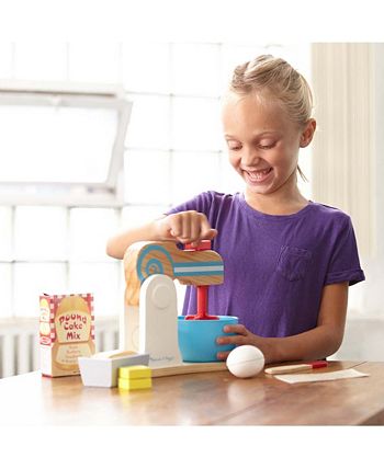 Wooden Simulation Make-A-Cake Mixer Set With A Crank That Spins Mixer Wood  Chip KoseKylin - Yahoo Shopping