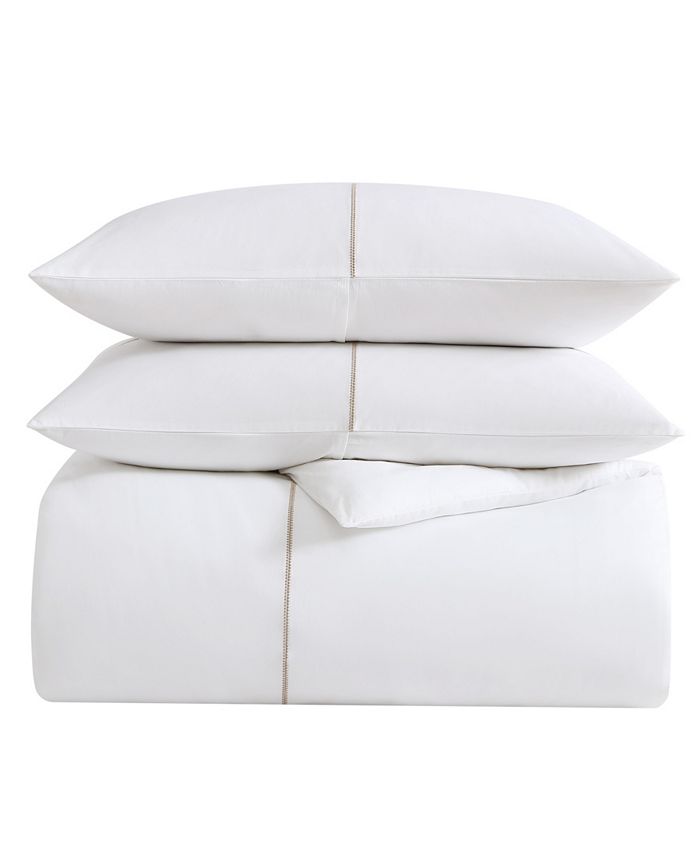 Vera Wang Zig Zag Cotton Sateen Duvet Cover Set, King Macy's