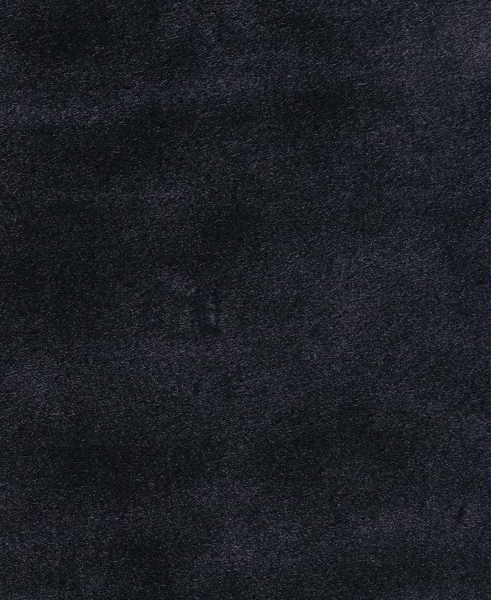 Vera Wang Lapin Black Faux Fur Reversible Throw, 60" X 50" Macy's