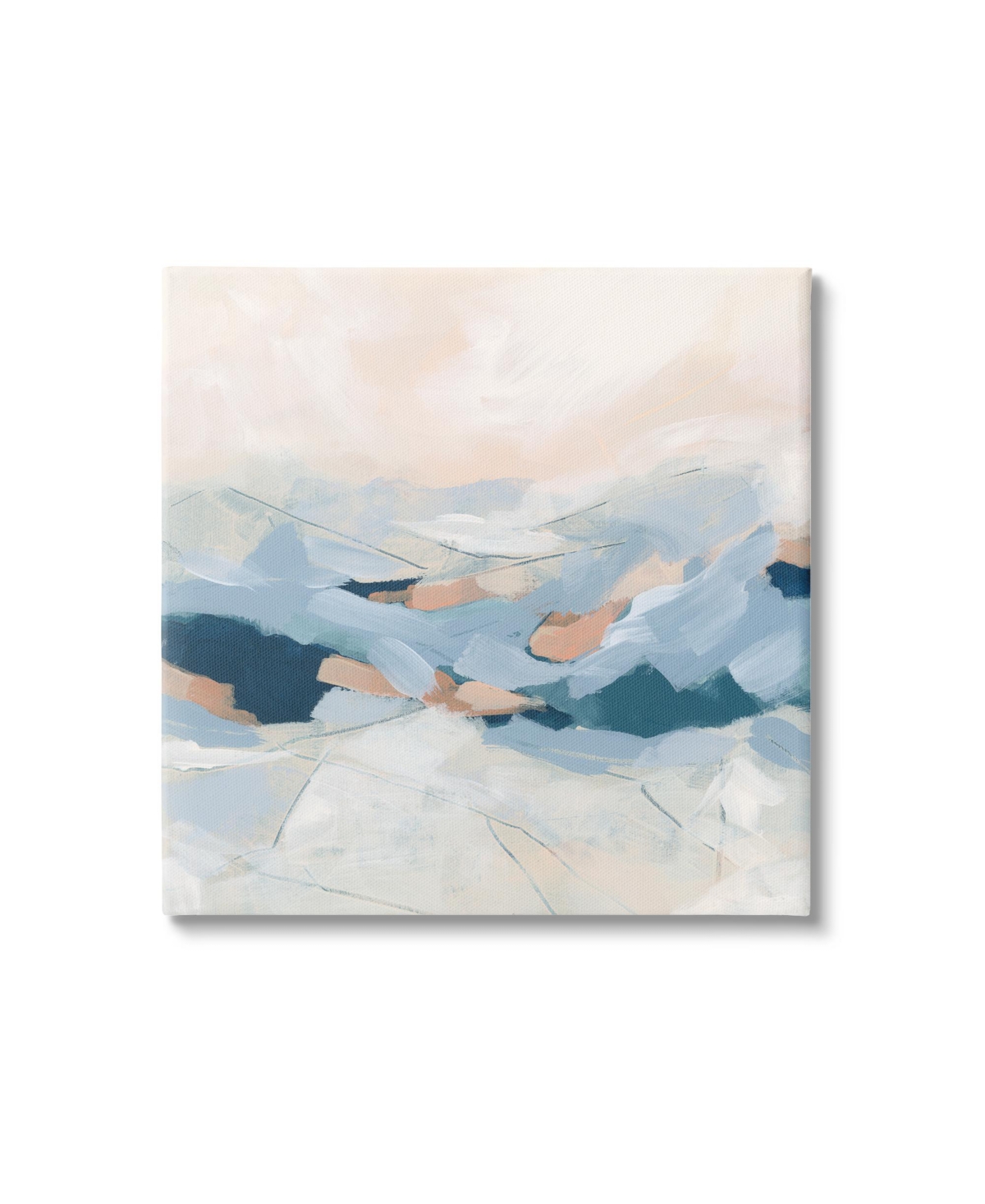 Stupell Industries Modern Abstract Mountain Landscape Canvas Wall Art, 24" X 1.5" X 24" In Multi-color