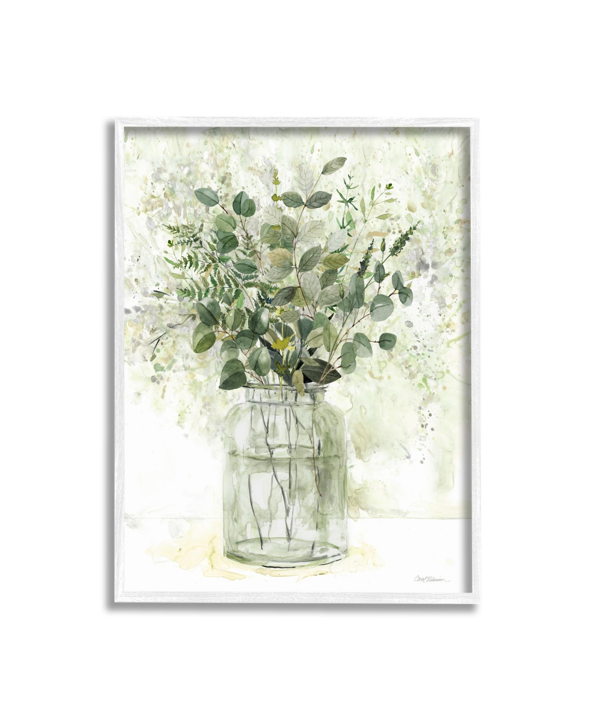 Stupell Industries Herbal Botanical Arrangement Framed Giclee Art, 16" X 1.5" X 20" In Multi-color