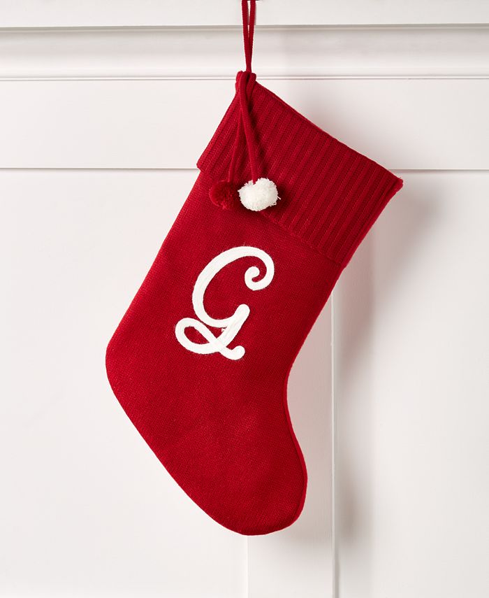 Holiday Lane Stockings G Initial Stocking, Created for Macy's Macy's