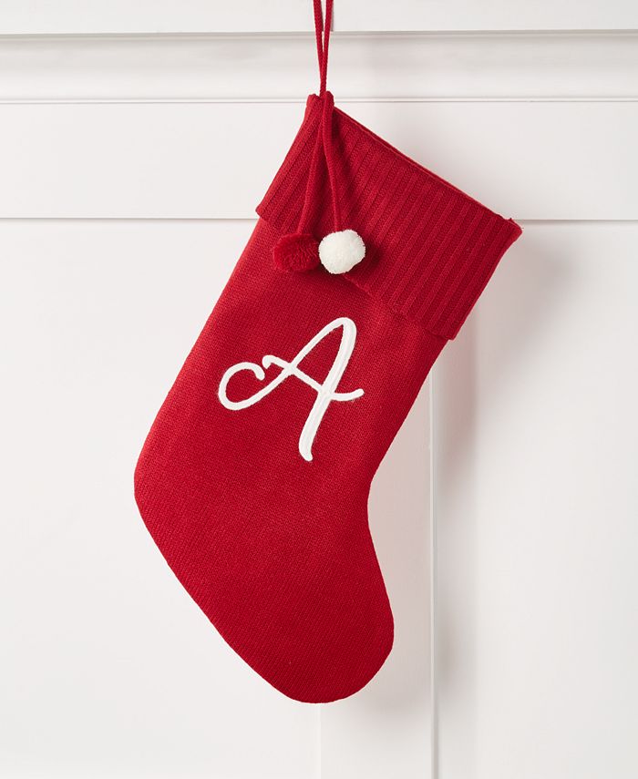 Holiday Lane Stockings A Initial Stocking, Created for Macy's Macy's