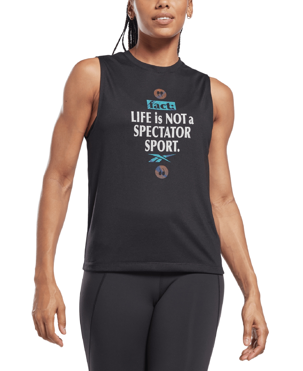 Reebok Women's Athlete Vector Graphic Tank Top In Black