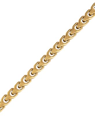 Men's Link Bracelet in Gold-Plated Stainless Steel
