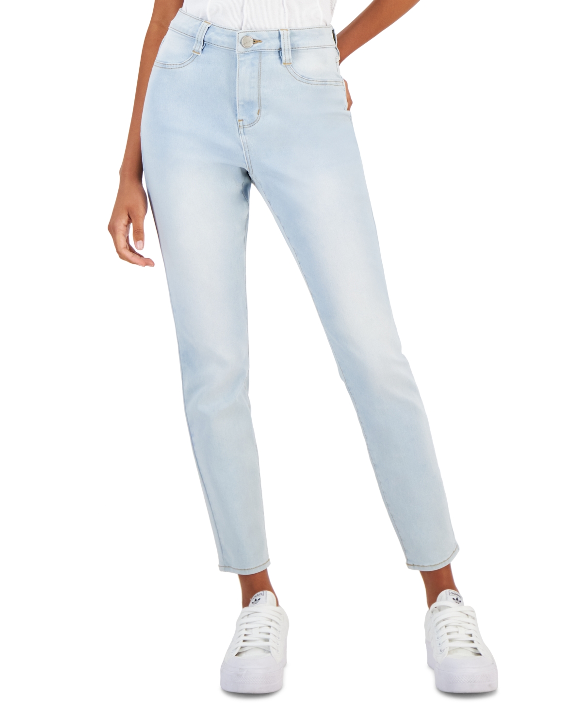 Dollhouse Juniors' Curvy Faded Skinny Jeans In Alps