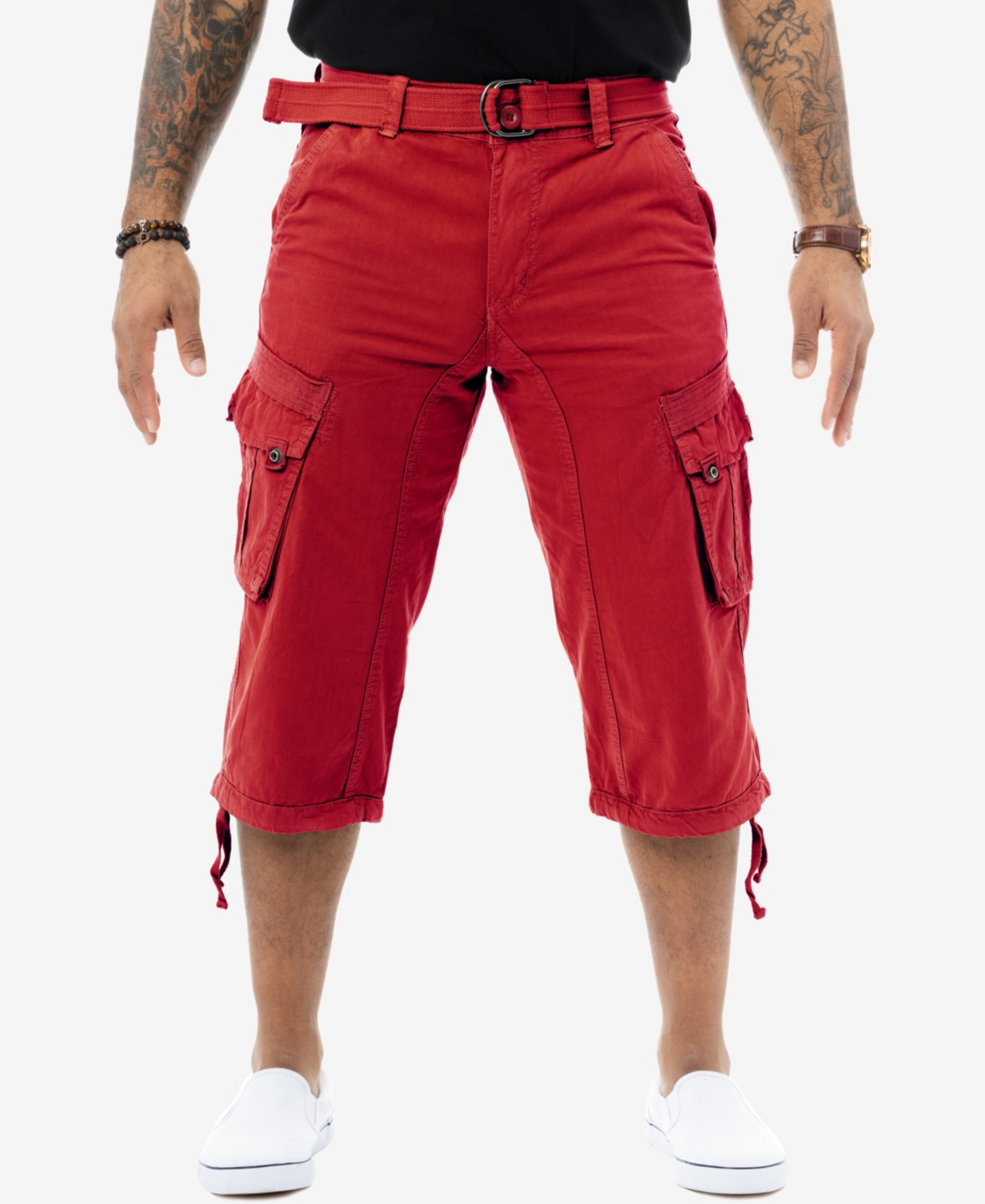 X-ray Belted Cargo Shorts In Jester Red