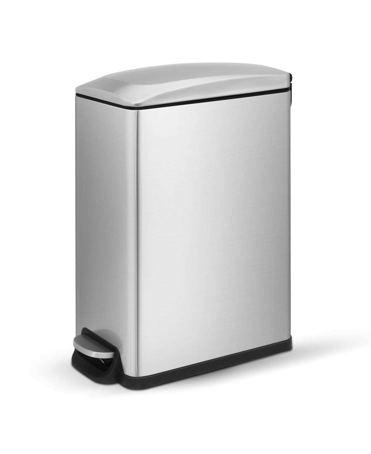 12 Gal/ 45 Liter Slim Stainless Steel Step-on kitchen Trash Can - Silver