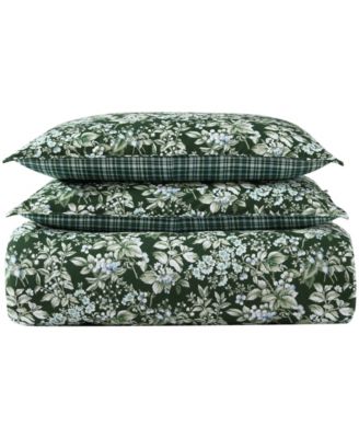 Bramble Floral Cotton Reversible 7 Piece Duvet Cover Set, Full/Queen