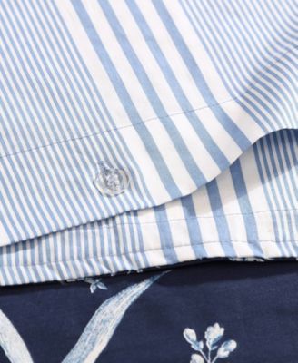 Branch Toile Cotton Reversible 5 Piece Duvet Cover Set, Twin