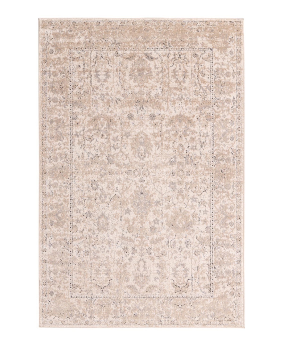 Bayshore Home Wheeler Wlr-01 5' X 8' Area Rug In Ivory