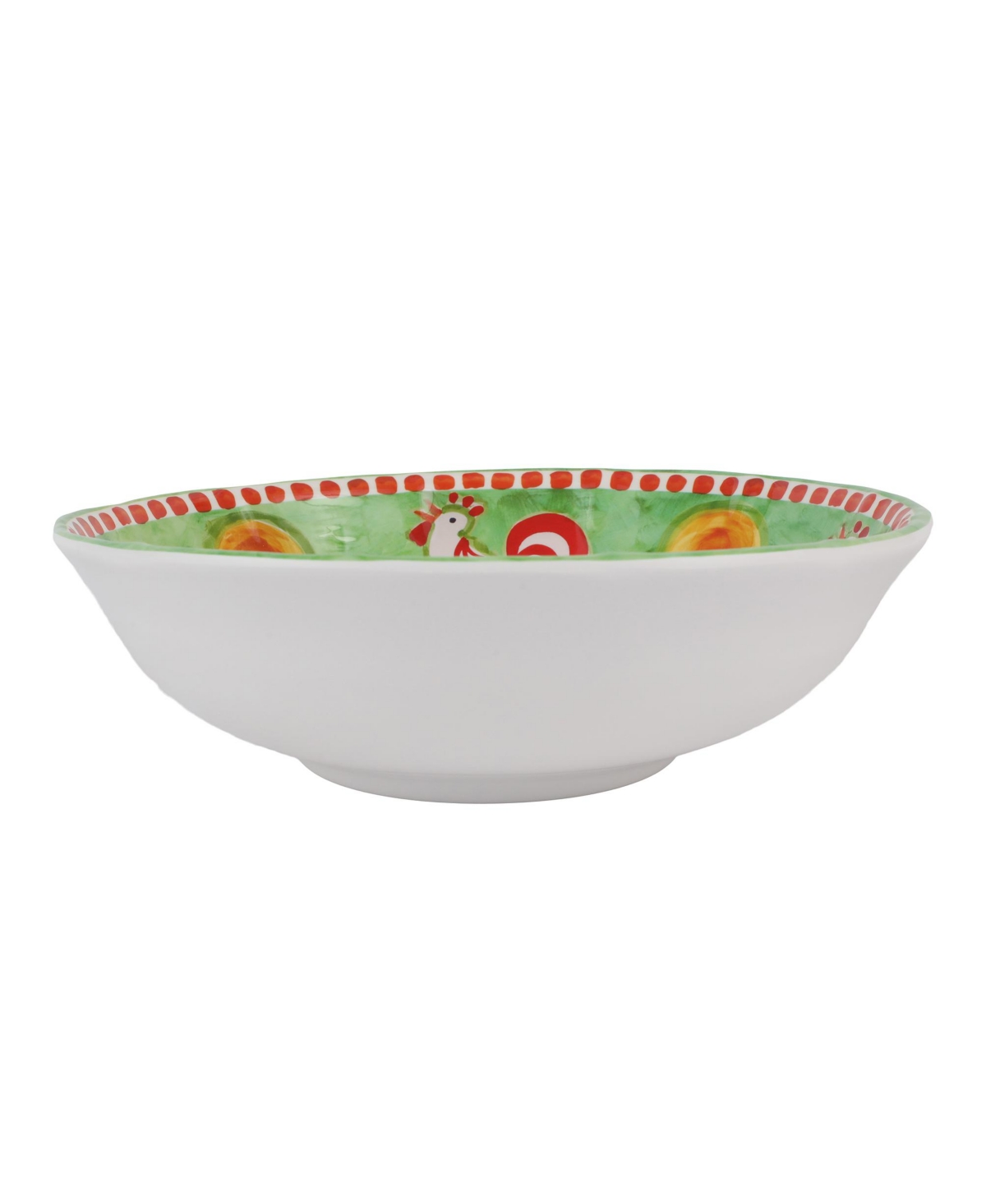Vietri Melamine Campagna Gallina Large Serving Bowl In Open Misce