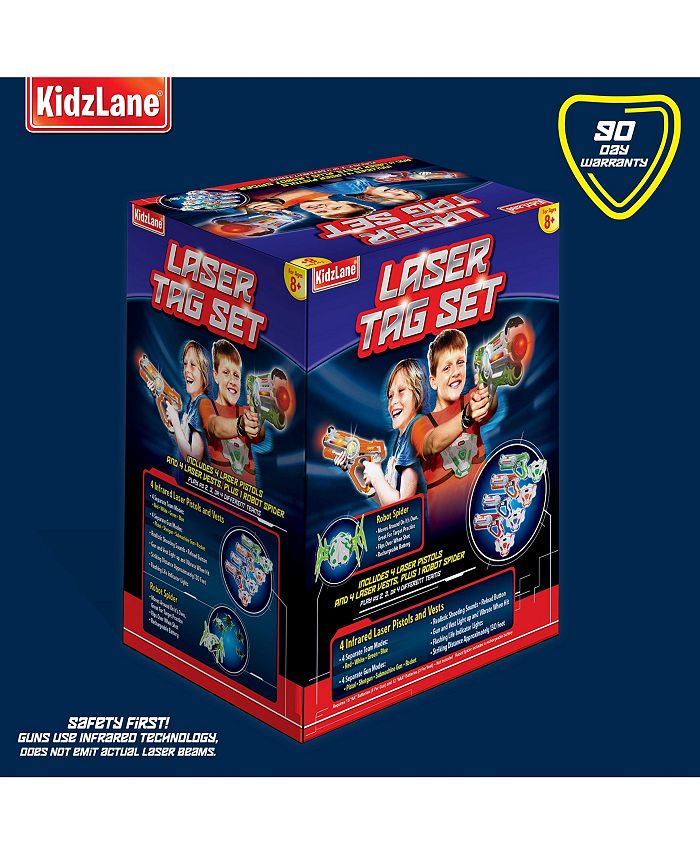Kidzlane Laser tag Set Lazer Tag Set of 4 with Vest and Laser Tag