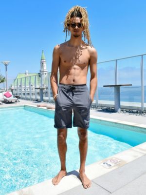 Men's 9" Stretch Mesh Lined Swim Trunks, up to Size 2XL