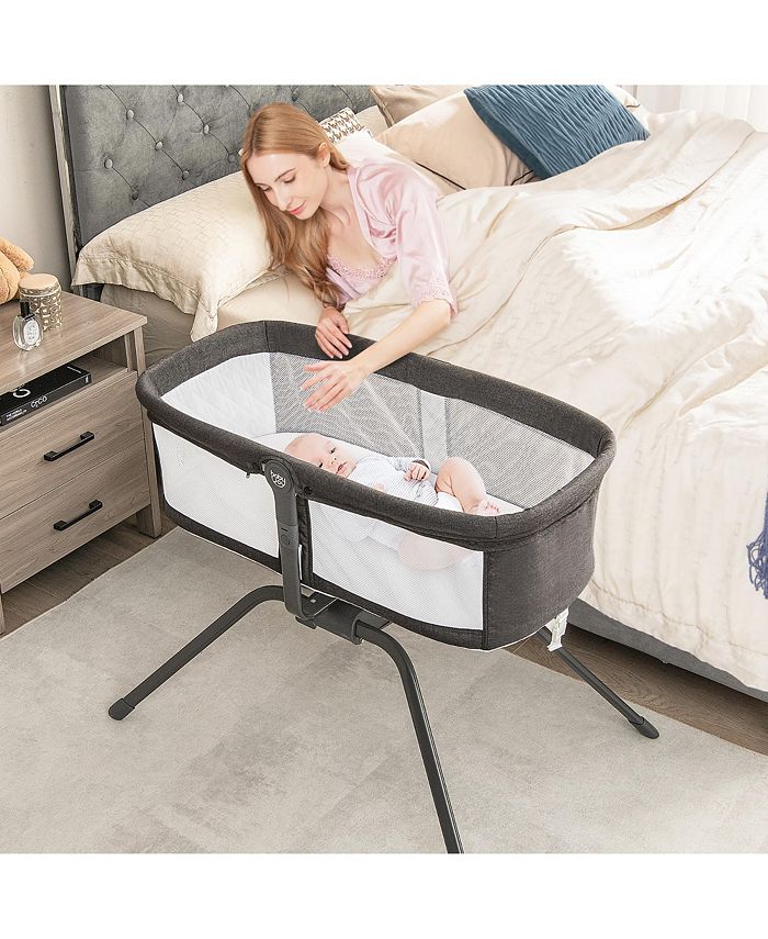 Costway 3 in 1 Rocking & Baby Bedside Crib Travel Portable Macy's