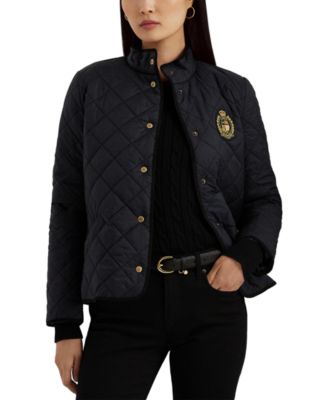 Lauren Ralph Lauren Womens online Quilted Crest Jacket Sz L Green Litchfield Loden NEW