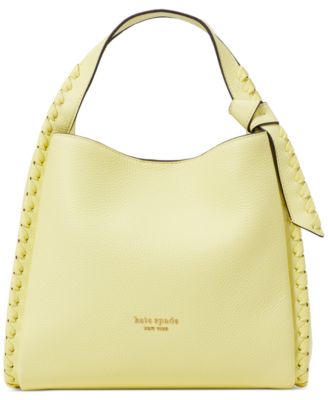 kate spade new york - Knott Whipstitched Pebbled Leather Small Shoulder Bag