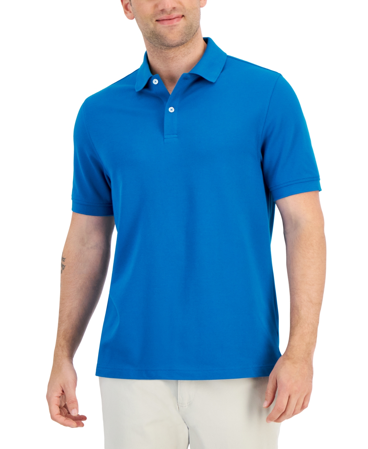 Club Room Men's Classic Fit Performance Stretch Polo, Created for Macy's
