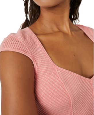 Women's Boss Babe Ribbed-Knit Corset Tank Top