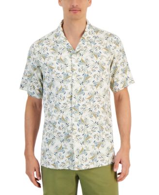 Club Room - Men's Elevated Wonder Floral Short Sleeve Camp Shirt