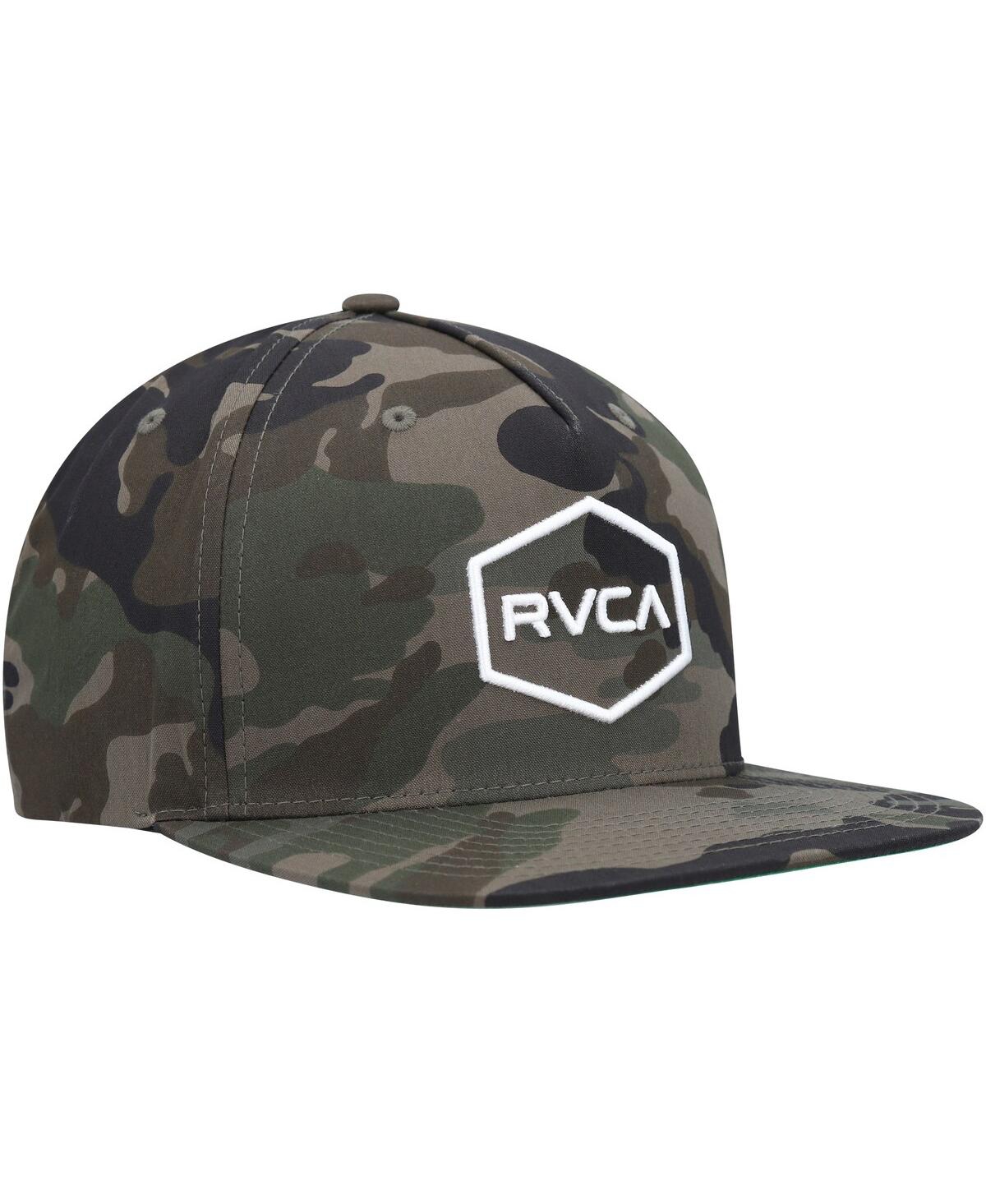 Shop Rvca Men's  Camo Commonwealth Adjustable Snapback Hat