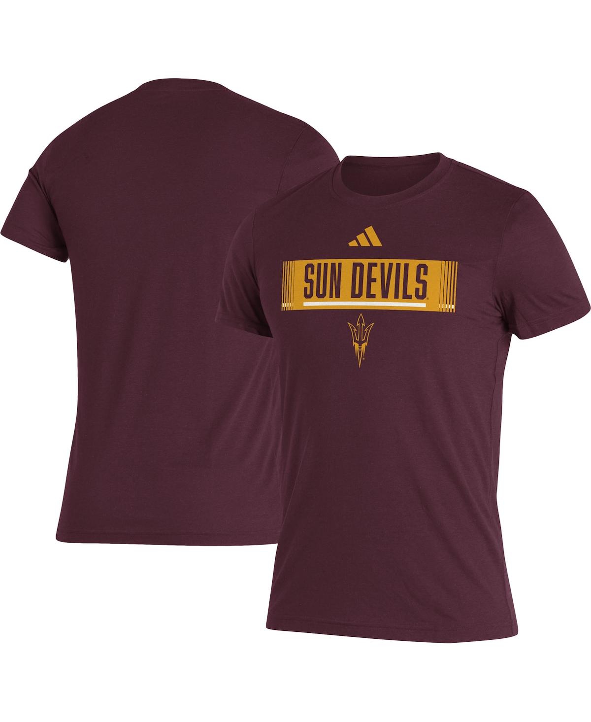 Shop Adidas Originals Men's Adidas Maroon Arizona State Sun Devils Wordmark Tri-blend T-shirt