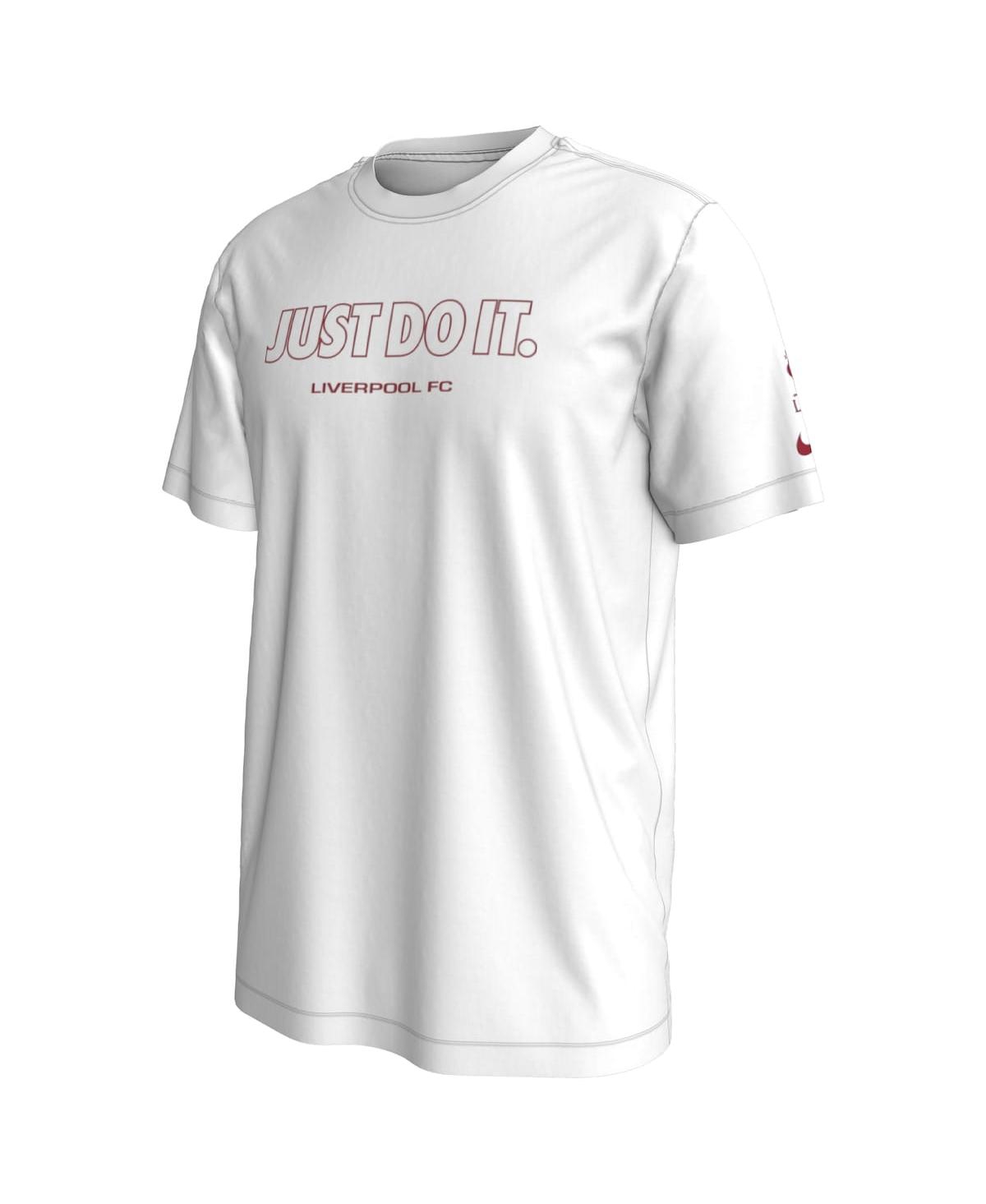 Shop Nike Men's  White Liverpool Just Do It T-shirt