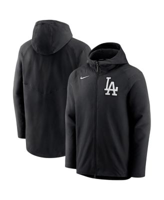 Men s Nike Black Los Angeles Dodgers Authentic Collection Performance Raglan Full Zip Hoodie Macy s