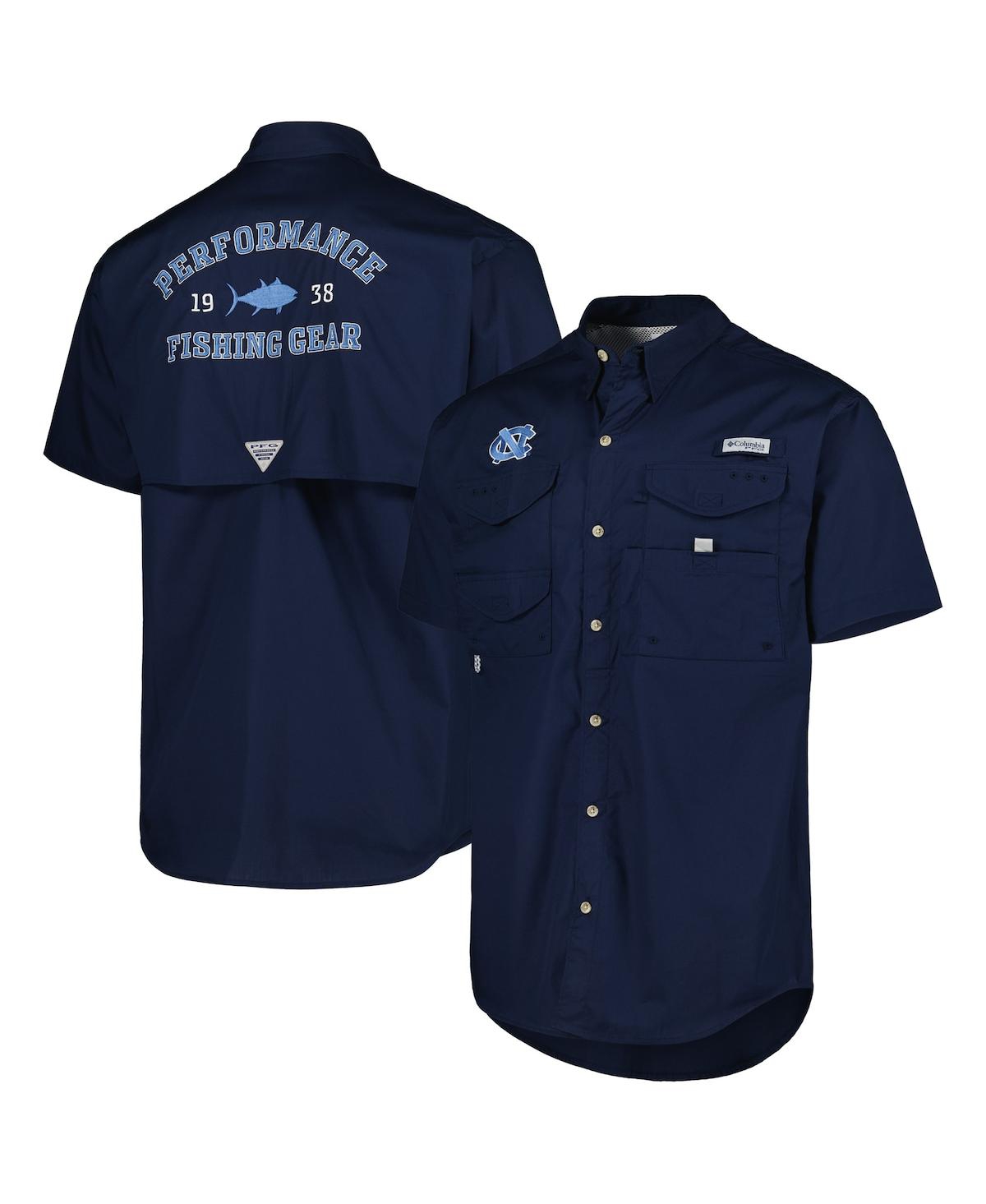 Men's Columbia Navy North Carolina Tar Heels Bonehead Button-Up Shirt - Navy