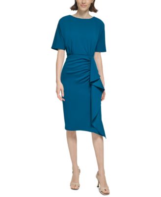 Calvin klein ruched dress on sale