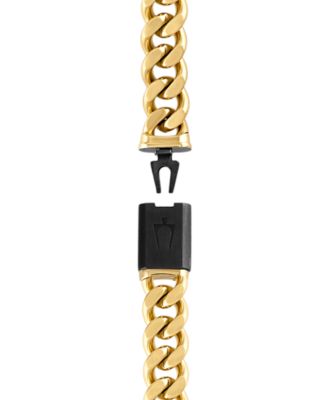 Men's Classic Curb Chain Bracelet in Gold-Plated Stainless Steel