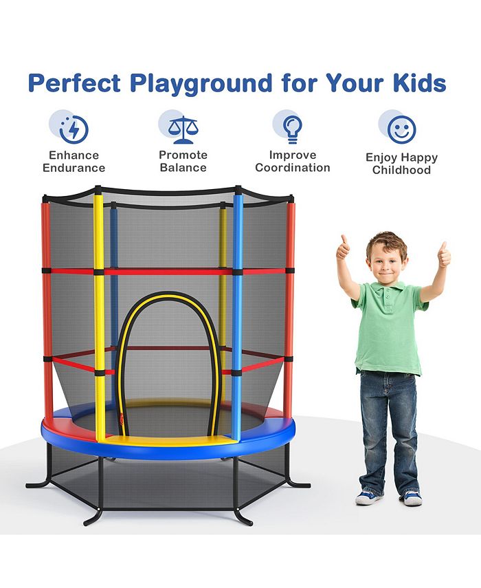 Costway 55'' Kids Trampoline Bouncing Jumping Mat Recreational
