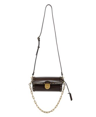 Oranda Small Leather Barrel Crossbody Bag