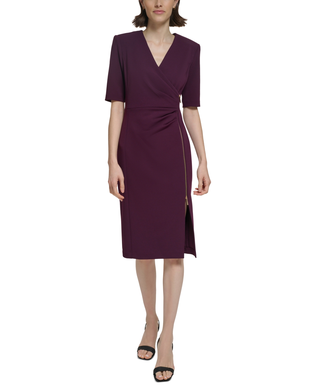 Aubergine calvin klein dress top
