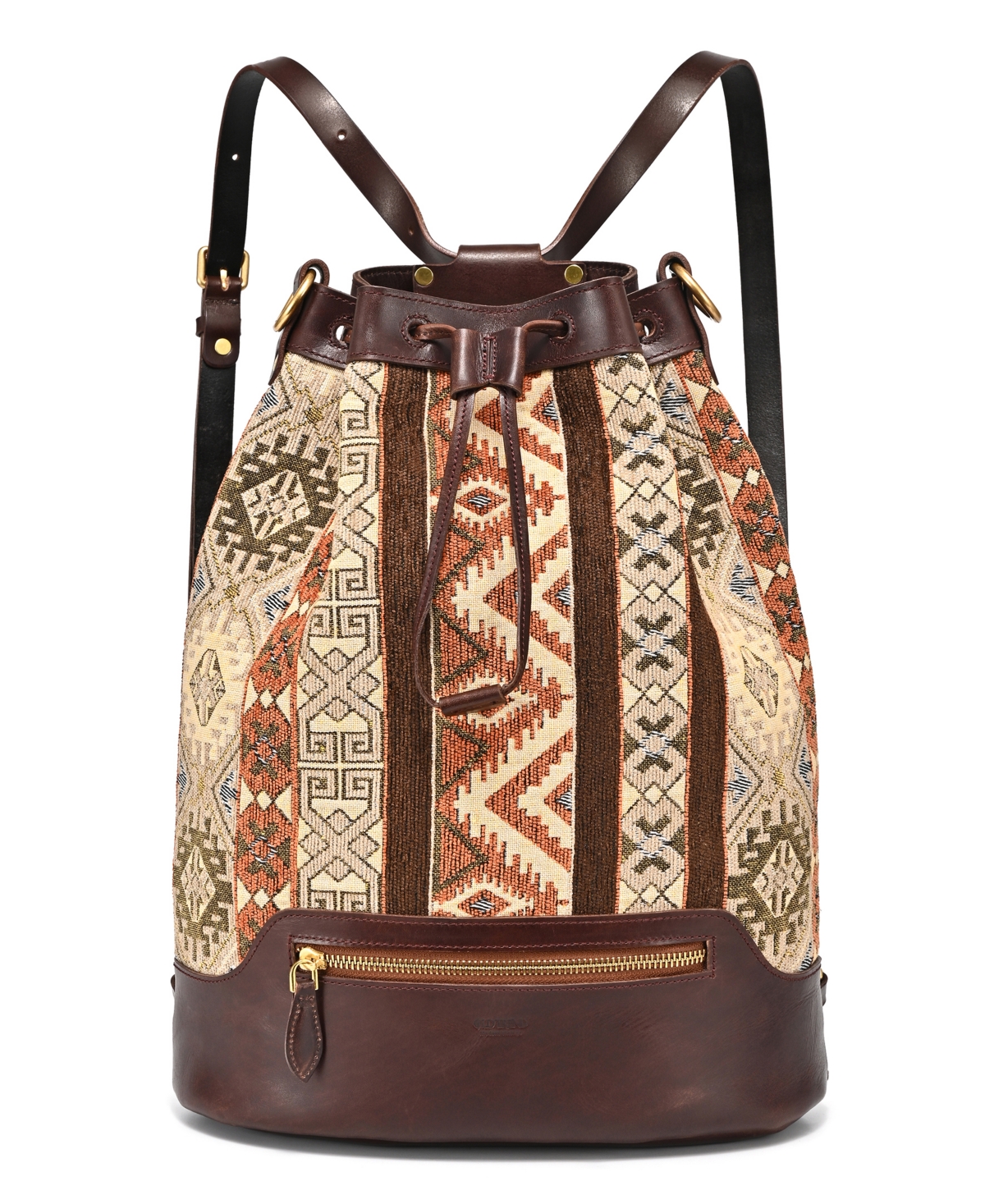Old Trend Myrtle Convertible Bucket Backpack In Brown 1