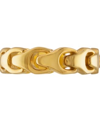 Men's Link Ring in 14k Gold-Plated Sterling Silver
