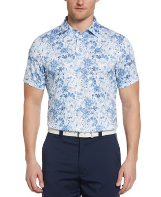 PGA TOUR - Men's Tie-Dyed Fireworks-Print Performance Golf Polo Shirt