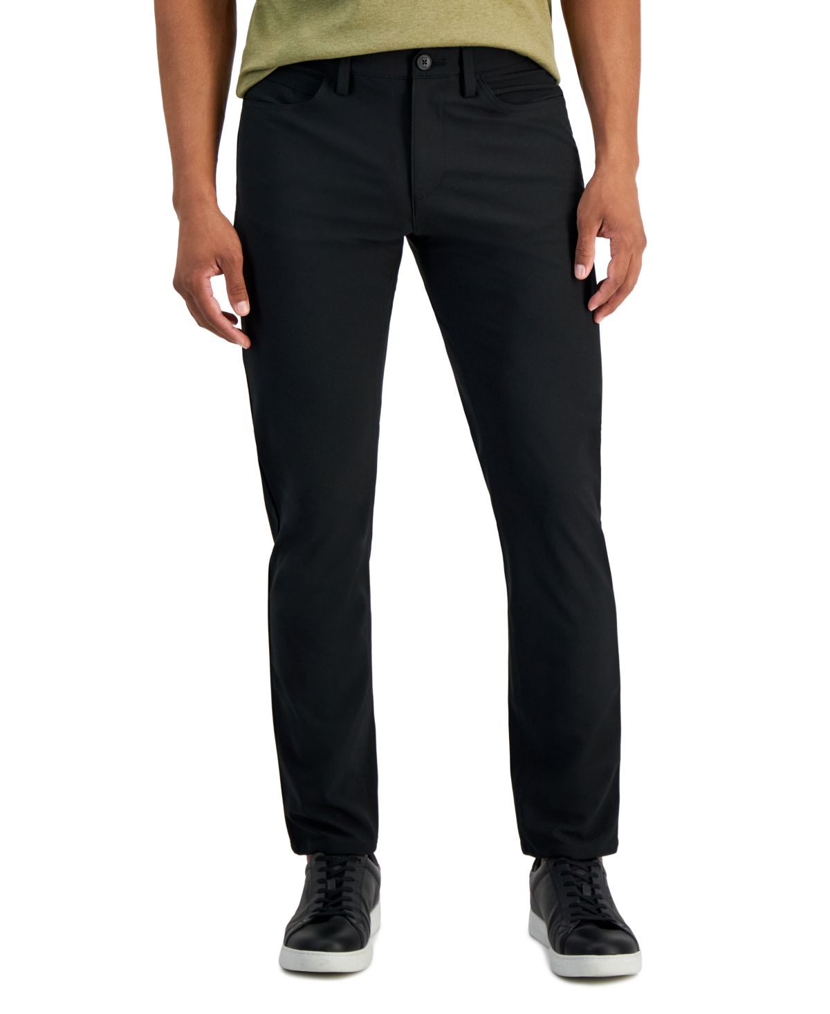 Michael Kors Benjamin Tech Slim Fit Pants In Black