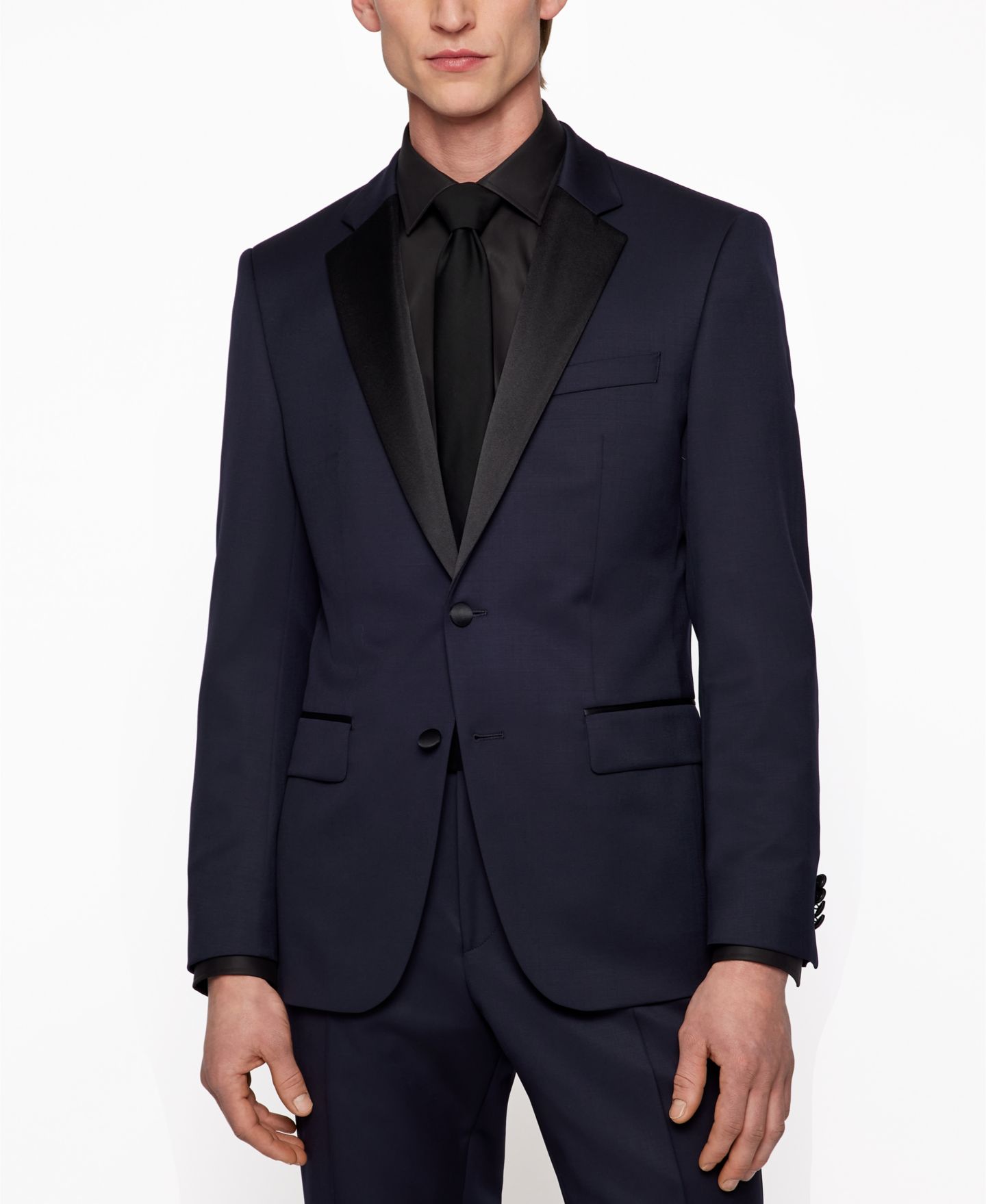 Мужской пиджак Hugo Boss Slim-Fit Tuxedo, цвет: Тёмный синий — фото 1