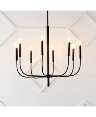 Amoros 27.25" 8-Light Modern Mid-Century Iron LED Chandelier